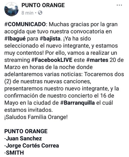 PUNTO_ORANGE's tweet photo. Familia Orange.. Mañana haremos #StreamingLIVE. ¡Pendientes! https://t.co/gnqe0CJvp6