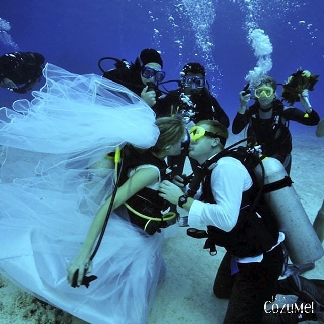Cozumel makes the craziest ideas possible, like underwater weddings! 
Plan and book your trip to Cozumel at zpr.io/nahYX

#MexicoXpertz #TripXpertz, #KnowBeforeYouGo, #Mexico, #MustdoMexico #SnorkellingMexico #ScubadivingMexico #XperienceMexico #LocalXpertMexico #Escap