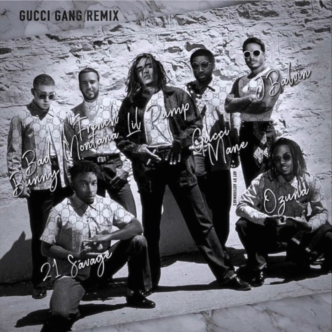 illroots's tweet photo. LIL PUMP - GUCCI GANG [REMIX] (FT. GUCCI MANE, FRENCH MONTANA, 21 SAVAGE, J BALVIN, BAD BUNNY &amp; OZUNA) https://t.co/XqufOEvtTm [@lilpump] https://t.co/XQTBlOK8E7