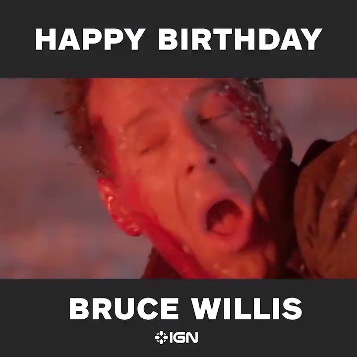 Happy birthday to a master of epic one-liners, Bruce Willis.

YIPPEE KI-YAY, Y\ALL. 