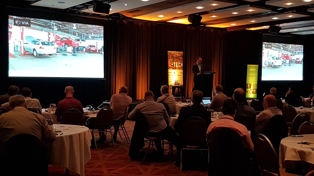 ITS_NZ's tweet photo. VIA's @KitNyx informing #ttechconf on the NZ's fleet and how technology selected in manufacturing countries (ie. Japan) impacts on safety and compliance efforts here. Also his involvements in international standards working groups. https://t.co/W9SvxBtUAX