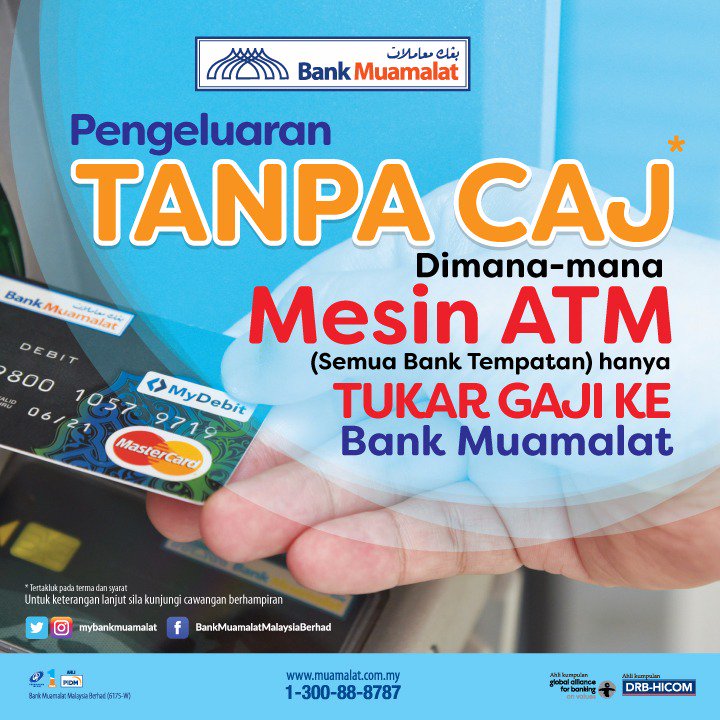 تويتر Bank Muamalat Malaysia Berhad 6175 W على تويتر Pindahkan Akaun Gaji Anda Ke Bank Muamalat Dan Nikmati Pengeluaran Percuma Meps Perbankan Internet Kad Debit Dan Lain Lain Penawaran Dibuka Khas Kepada