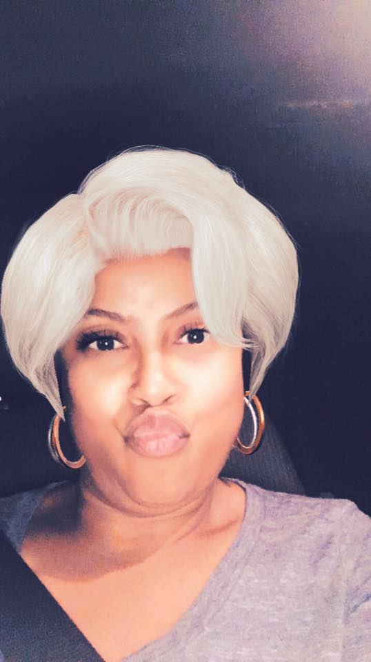 maritzasgeorge's tweet photo. I'm feeling this platinum blonde... Brings me back to my hair school days...hahaha #mondaynightshenanigans #snapchatfun #lovethewomaninthemirror #mirromirror https://t.co/31vAGZJSMt