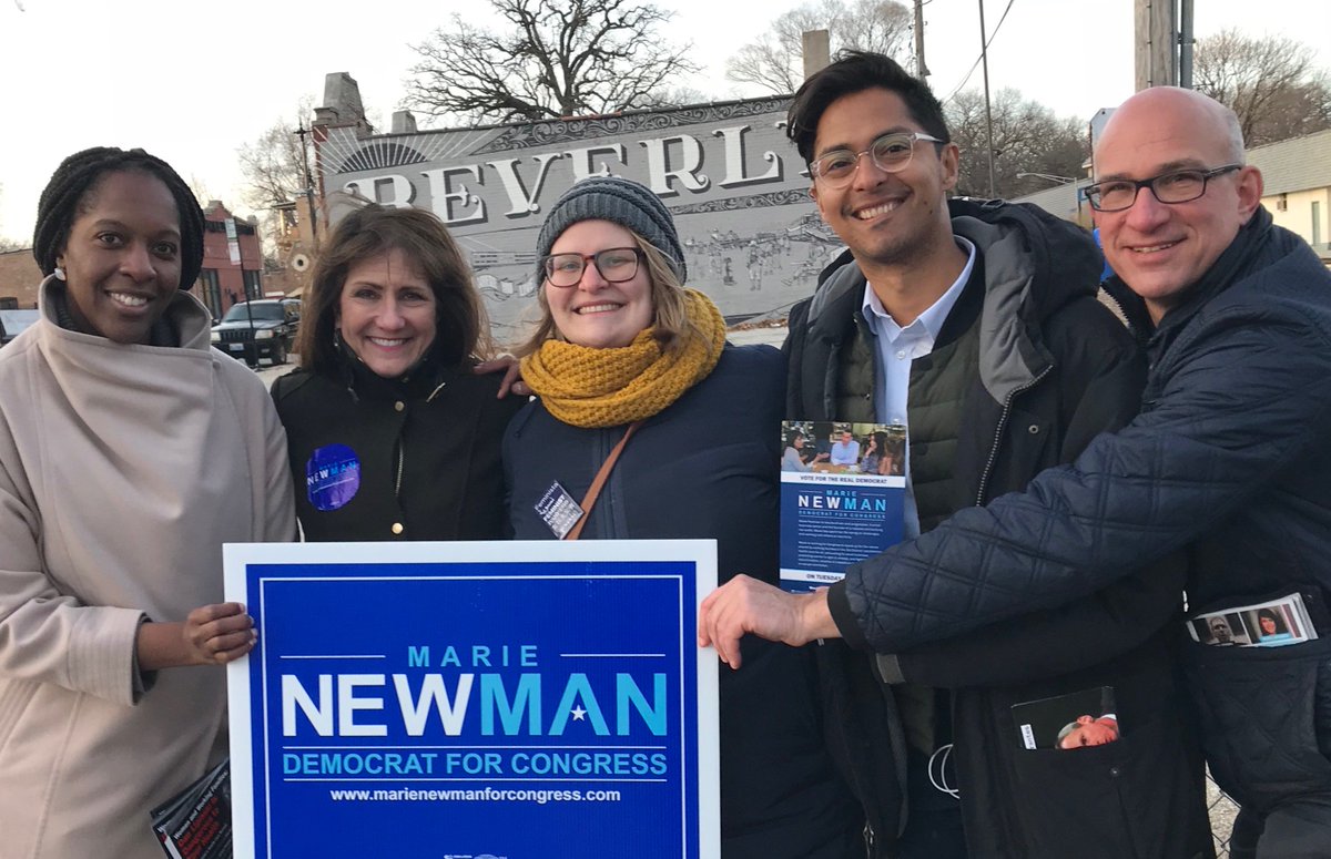 HRC members and supporters on the ground supporting Marie Newman.