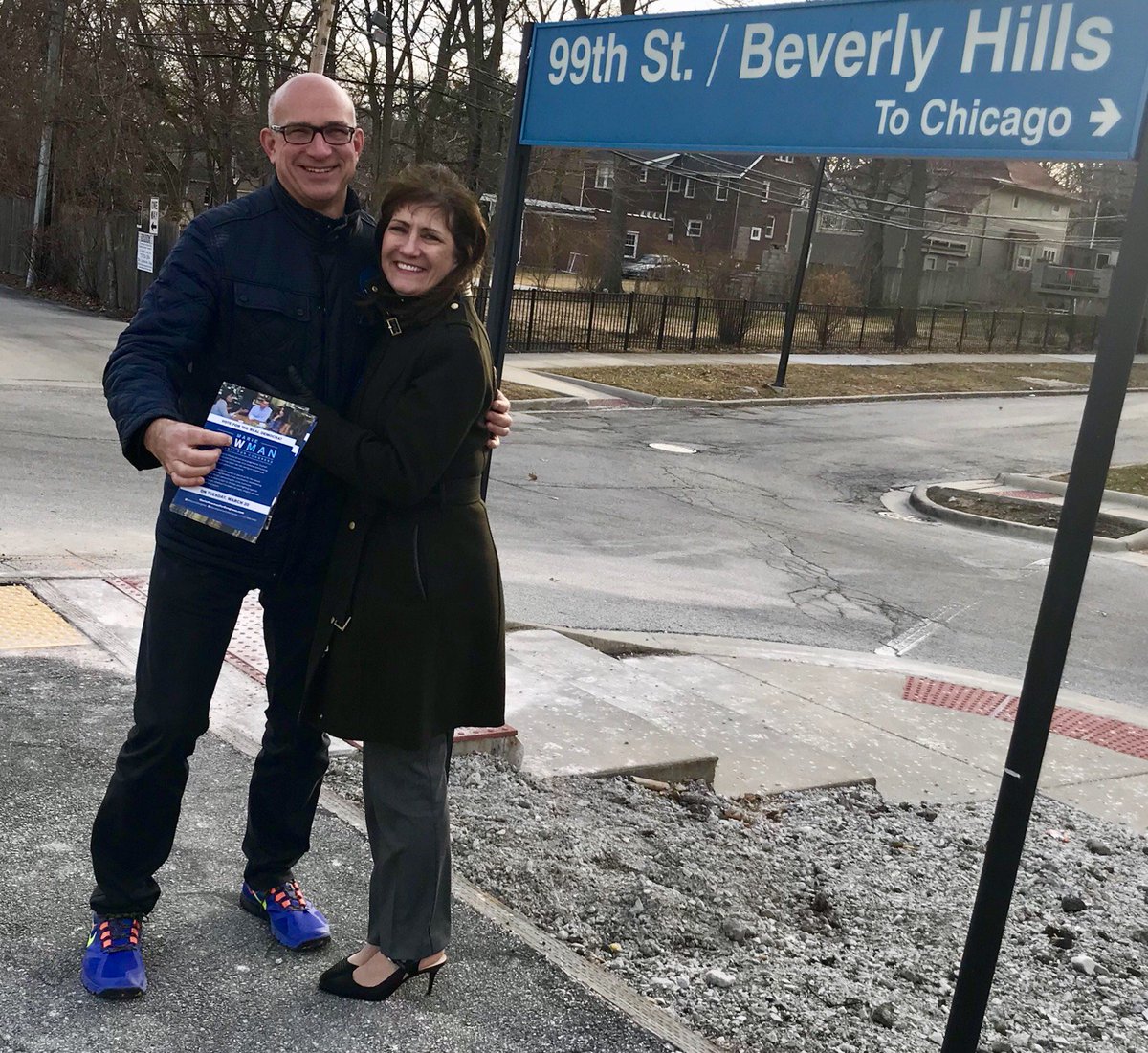 HRC members and supporters on the ground supporting Marie Newman.