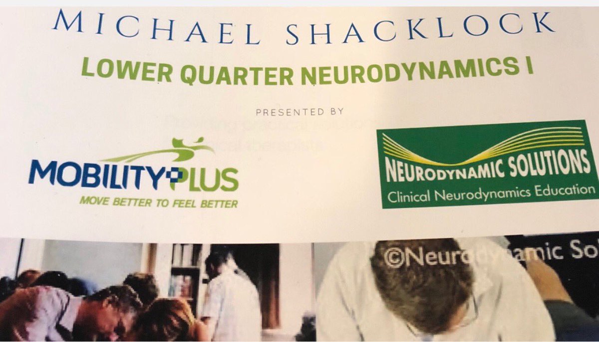 ThompsonAline's tweet image. “N=1 is a very important statistic” @Neurodynamics  I agree!  I had an incredible experience learning Upper and Lower Quarter Neurodynamics from Michael Shacklock. This course is an absolute MUST. One of the best I’ve taken.  #progress #neurodynamics #levelup