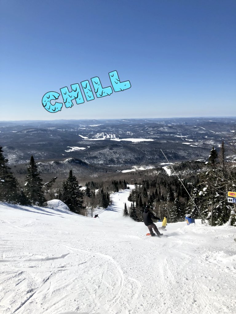 5starMP's tweet image. Today’s snow conditions at @MontTremblant were excellent. Here is sunny Versant Soleil 🌞 #Tremblant #notspringyet #tremblant #skinews
