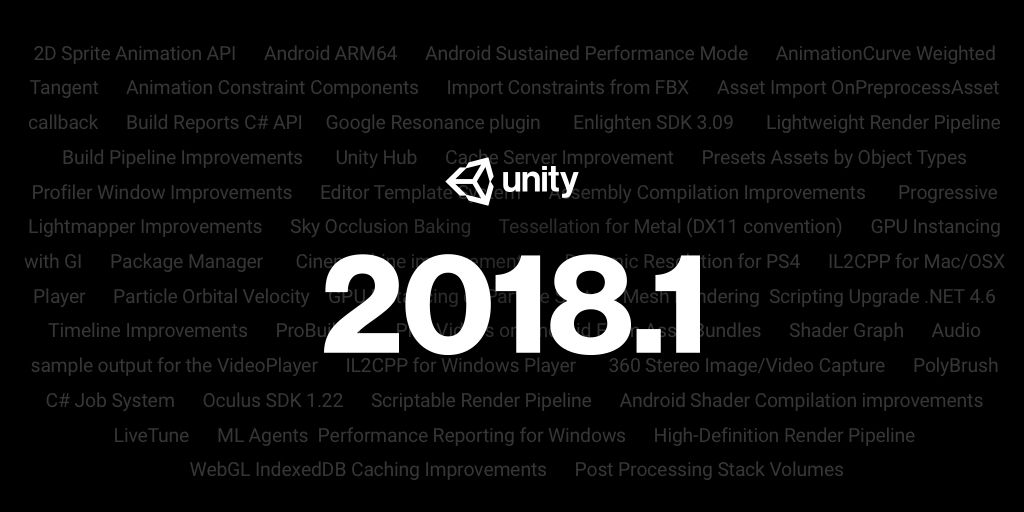unitygames's tweet photo. Unity 2018.1 is slated for release next month, and we’re bringing you a great deal of new tools and features. https://t.co/okz19nsT4P #unity3d #UnityatGDC https://t.co/Fg06hHRZys