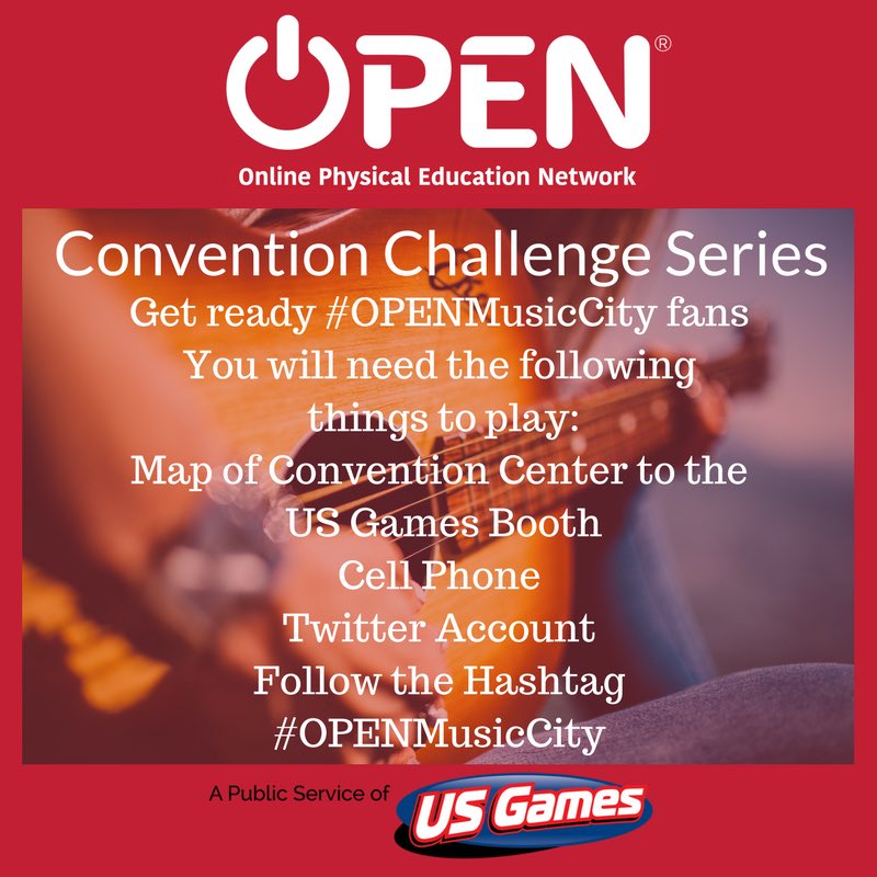 OPENPhysEd's tweet image. Get ready #OPENMusicCity The Convention Challenge Series starts on Wednesday will you be prepared? Here is what you need for the adventure. #physed #SHAPENashville