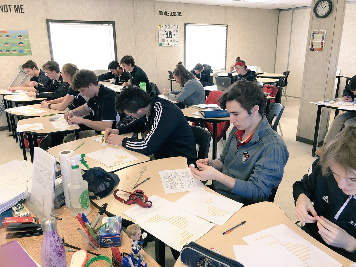 MsWeissMath's tweet image. First day back with trigonometric spaghetti graphs using unit circles. #thehillacademy #advancedfunctions #teach360 #mathandcrafts