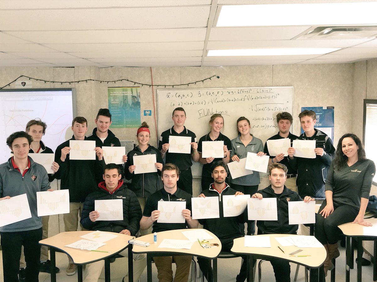 MsWeissMath's tweet image. First day back with trigonometric spaghetti graphs using unit circles. #thehillacademy #advancedfunctions #teach360 #mathandcrafts