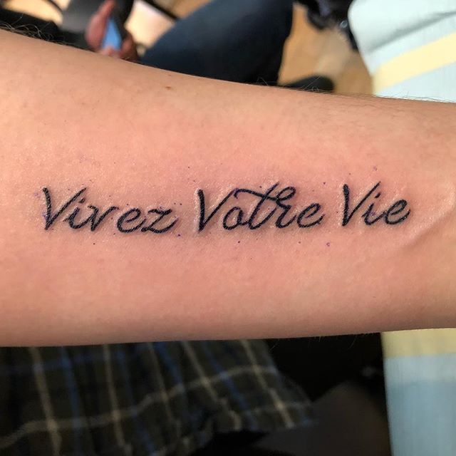 MaverickArtNj's tweet photo. “Live your life” in French #tattooed #tat #tats #tattooartist #tattooartistnj #tattooartists #tattooartistsnj #njtattoo #njtattooartist #njtattooartists #ink #inknj #njink #inked #inkedup #inkedgirls #inkedguys #girlswithtattoos #guyswithtattoos #bodyand… https://t.co/pOvdNo9Zpo https://t.co/xldurUN2wU