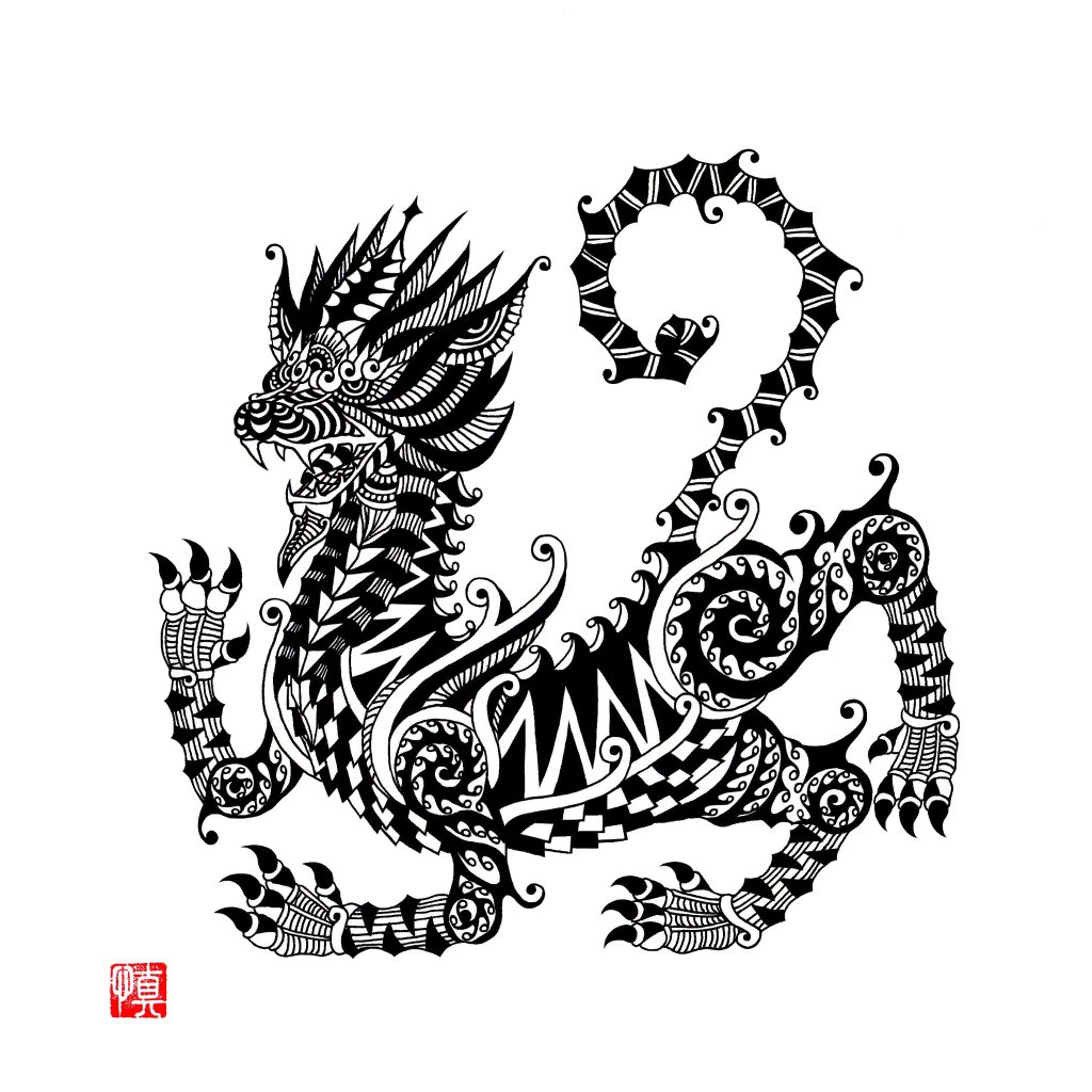 Shin1ro Tren Twitter 四神 白虎 をゼンタングルで イラスト 四神 白虎 ゼンタングル 絵描きさんとつながりたい