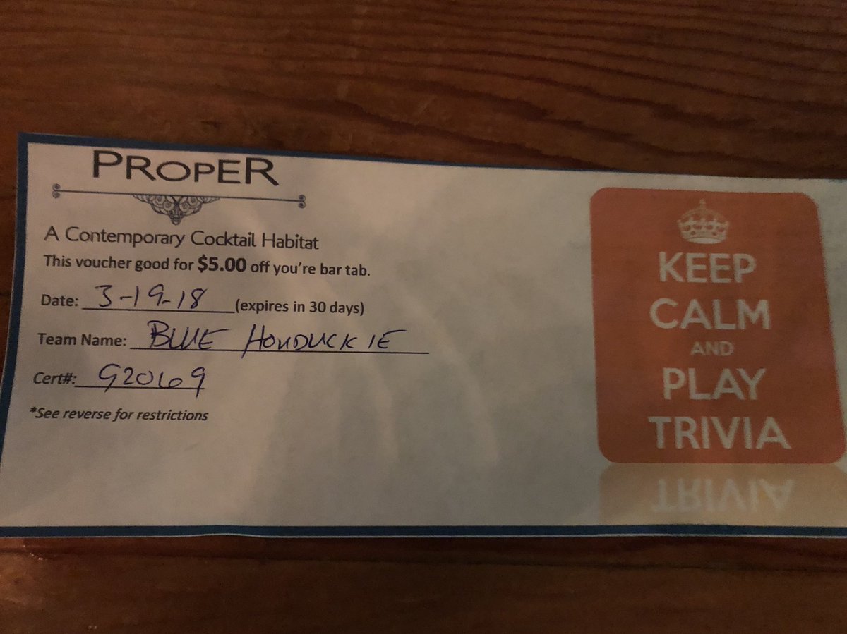 lpowers_tx's tweet photo. When you win trivia based on a 90’s @cheerios commercial. The answer was Montpellier. Always Honey Nut 🐝 https://t.co/de2pPNj06Z