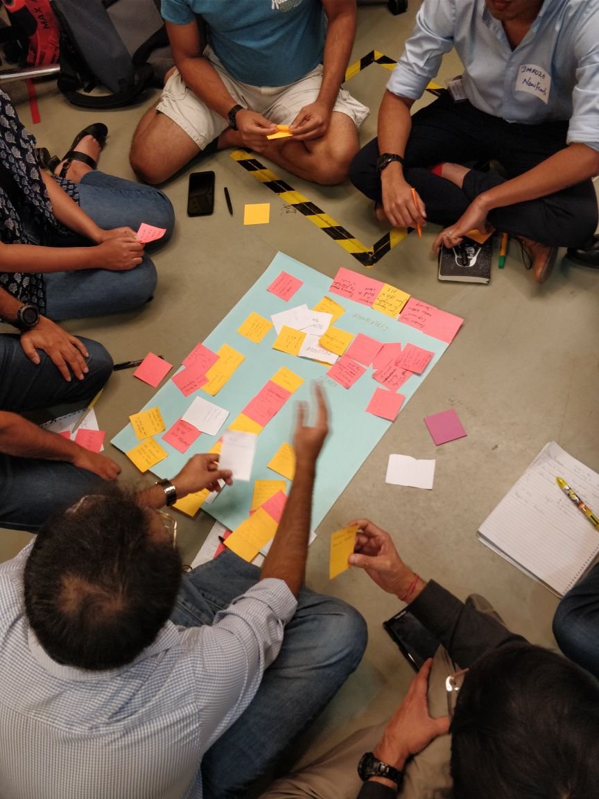 NowFloats's tweet photo. The prototyping begins. #designthinking at the @IDEO workshop.

The magic sauce of early success is failed prototypes. #design #prototyping https://t.co/Mny9iMugLY