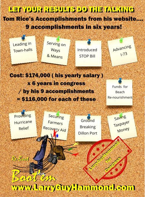 HisRoadTrip's tweet image. #TomRice Cost per accomplishment (from Tom's web site) $116,000 / Are we getting out monies worth? Tom is / he is getting richer! The Results are in! Re-Boot &amp;amp; Boot'em The Change WE Need; The Change WE Deserve #TomRice #TermLimits #DrainTheSwamp #ItsTime bit.ly/2Da1hfx