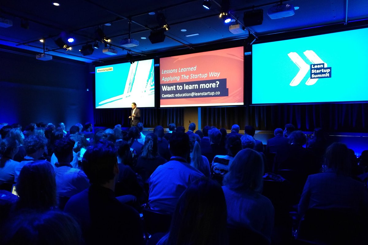 dobrotwit's tweet photo. #leanstartupAMS whow crossed. Good to see so many people moving forward. #Daisycon, #Affiliprint and #Sovendus is present. https://t.co/o8oHMZQ8AO