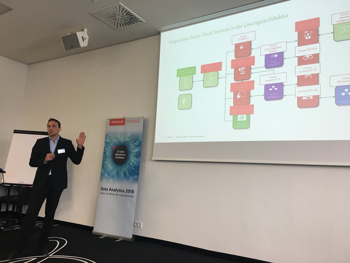 SwantjeSchulze's tweet photo. @esentri zeigt uns, wie schnell man mit #AugmentedReality und #chatbots das Einkaufserlebnis revolutioniert #DataAnalytics2018 #BringVisionToLife #Oracle https://t.co/PKc9KTPqWz