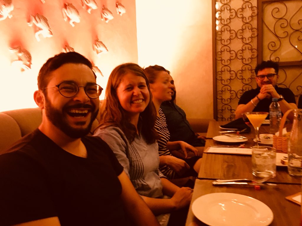 Sharing food and stories with our <a href="/FoodLab_SFL/">Sustainable Food Lab</a> learning journey group. Ready for some morning coffee cupping at cafeologo followed by a look at an income diversification project for coffee farmers with <a href="/Heifer/">Heifer International</a> tomorrow. #FoodlabsummitMX