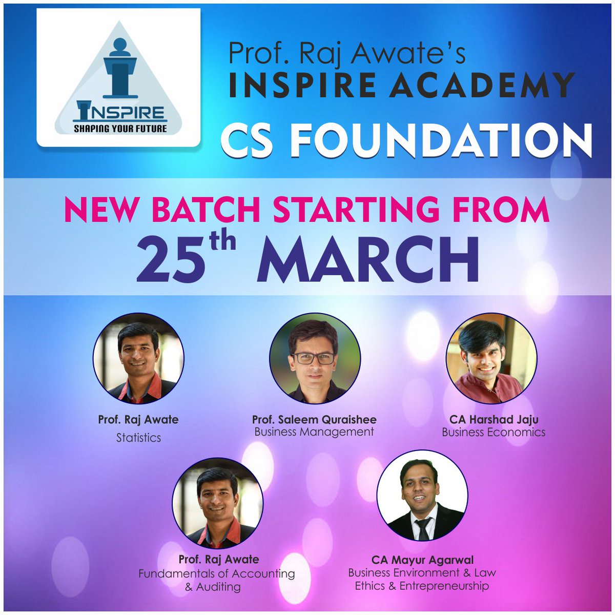 inspireproacad's tweet image. Desire to Pass with Flying Colours! Avail of New batches @ Inspire Academy for #CSFoundation Course starting from 25th March. 
Admissions are ON, Confirm your Seats Today! 
Log on to inspireacademy.info |Place a call: 8888881719
#CSguidance #CStutorials #CScourses