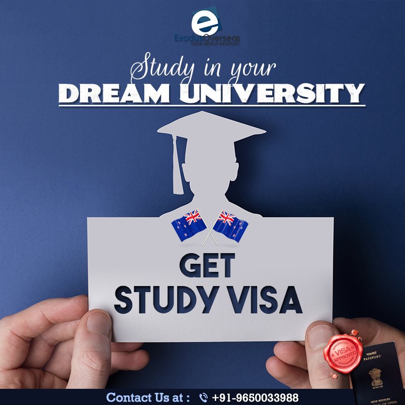 Get the opportunity to study in your dream university in New Zealand. Get your study visa for New Zealand approved with the experts at Exodus Overseas. Contact Mr. Pankaj Malhotra (Ex-Visa Officer) +91-9650033988.
#Newzeland #dreamuniversity #ExodusOverseas #PankajMalhotra