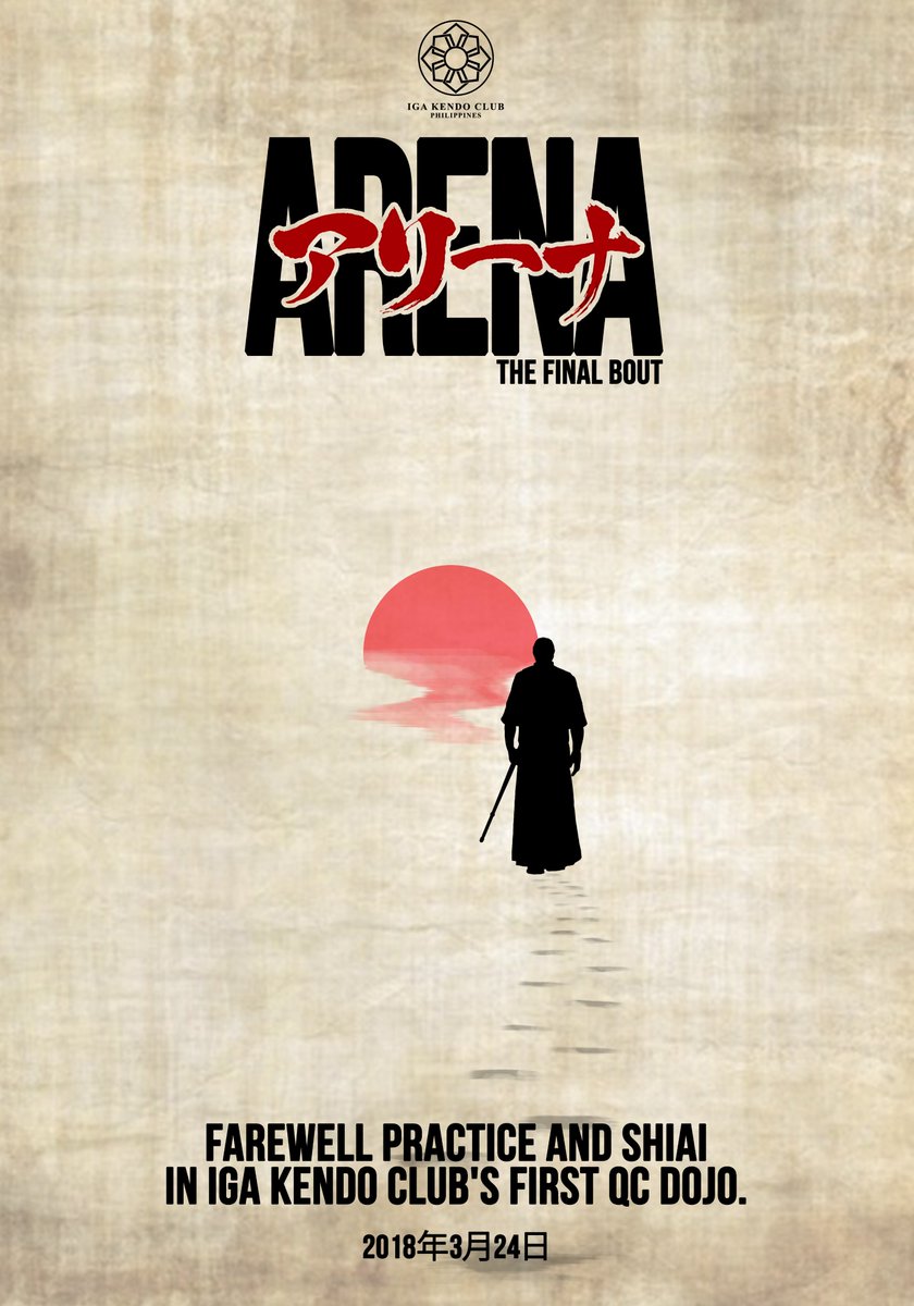 IGAKendoClub's tweet photo. The end is near...
Our countdown begins.
#kendo #kendoPH #PilipinasKendo #YouKendoIt #thefinalbattle #arenadojo https://t.co/A9MF0rVigB
