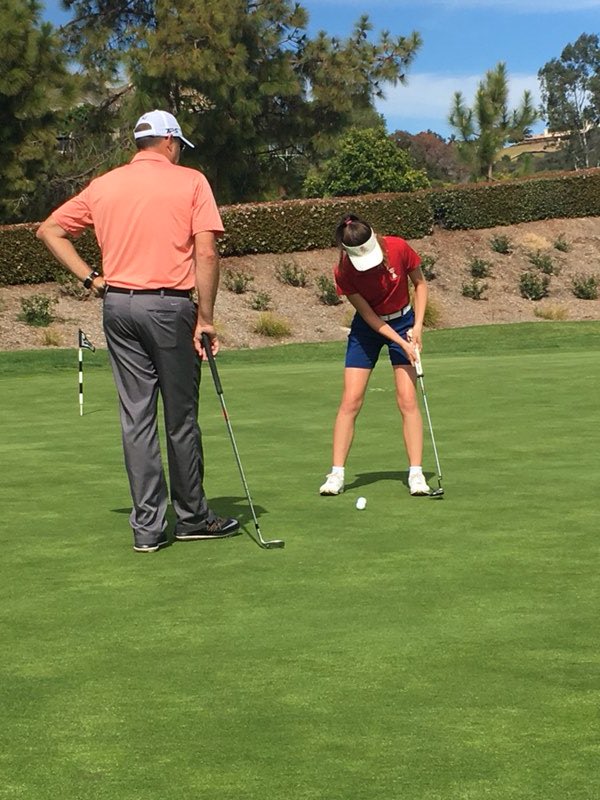 NapuaGolf's tweet image. A big THANK YOU to @DSJR1 for today’s lesson at Del Mar Country Club. Had a great 2nd session on the greens working with the putter. Felt so much better afterwards &amp;amp; going to build on this lesson for future events. #gettingbetter #flatstick #smoothroll #coachknows #alwayslearning