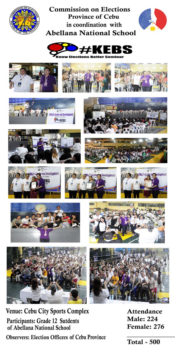 COMELEC Region VII (@comelec_ored7) on Twitter photo #KEBs conducted by COMELEC Cebu last March 16, 2018 in Abellana National School. @commrguanzon <a href="/COMELEC/">COMELEC</a> <a href="/dirfrancesarabe/">Director Frances CMA Arabe</a> <a href="/redrbo/">Rafael Olaño</a> #KEBs conducted by COMELEC Cebu last March 16, 2018 in Abellana National School. @commrguanzon <a href="/COMELEC/">COMELEC</a> <a href="/dirfrancesarabe/">Director Frances CMA Arabe</a> <a href="/redrbo/">Rafael Olaño</a>