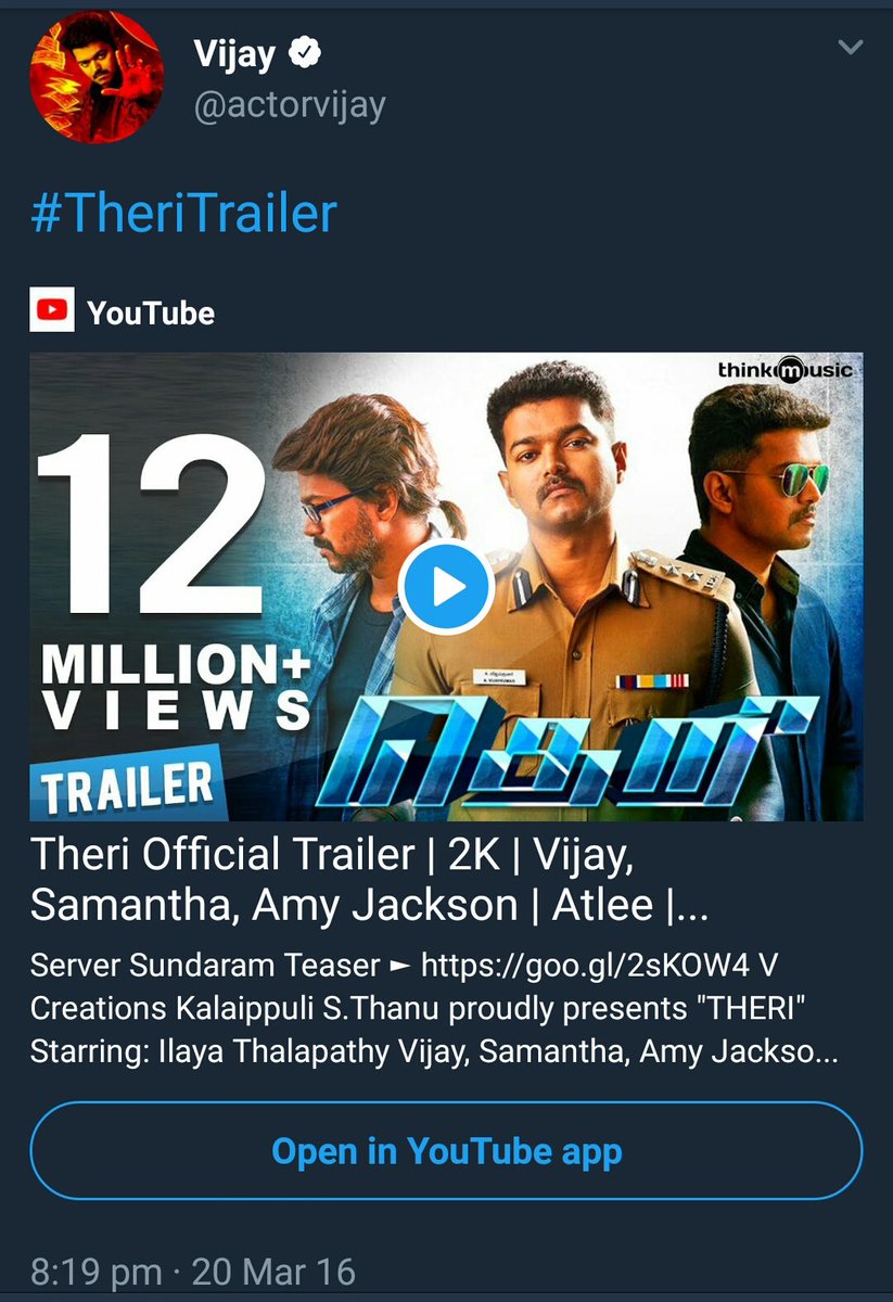 SarathVfc's tweet photo. #2yearsofTheriTrailer https://t.co/DetkGpcKHl