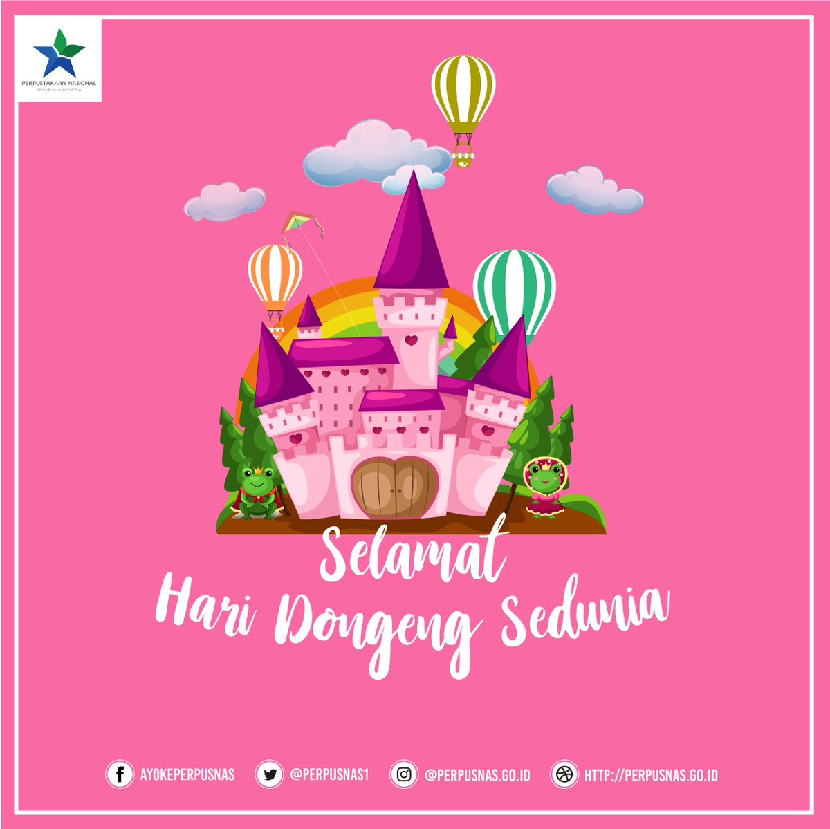 Selamat Hari Dongeng Sedunia #SahabatPustaka. 
apa dongeng kesukaan kamu ketika masih kecil dulu ? 😊 #perpustakaanNasional #haridongengsedunia #ayobacabuku