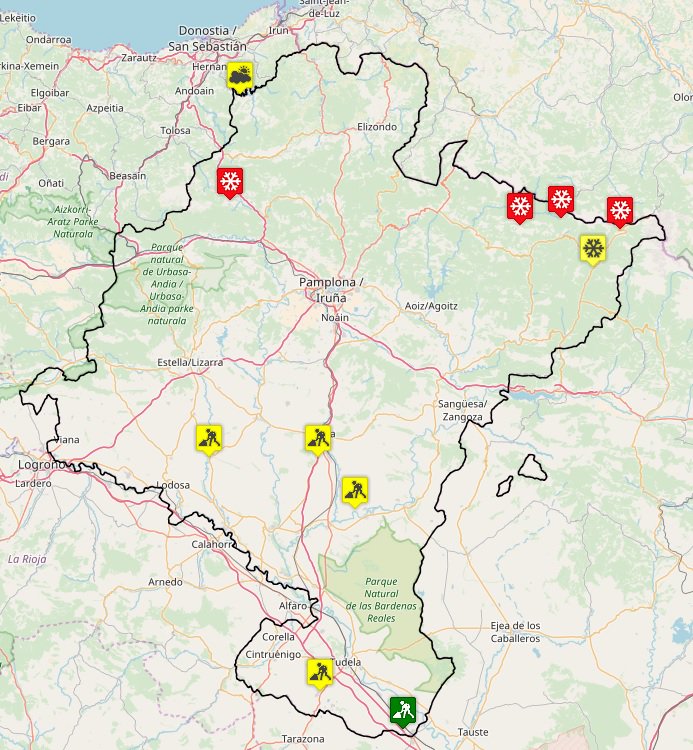 Así están las carreteras en este momento administracionelectronica.navarra.es/IncCarreteras/… Puedes ver con detalle las cámaras en directo para preparar tu viaje administracionelectronica.navarra.es/IncCarreteras/… #vialidadinvernal #nieve