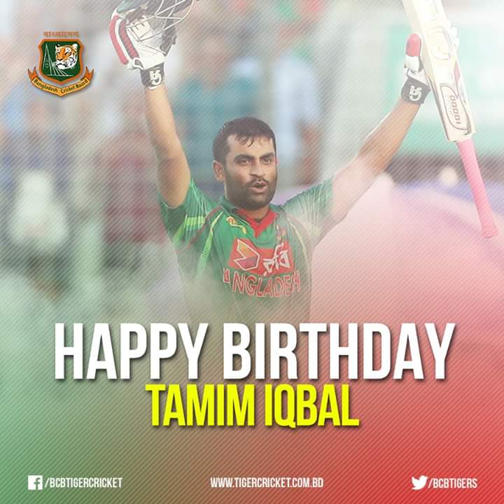 We wish a very happy birthday to our own Tamim Iqbal. Many Many happy returns of the day. 