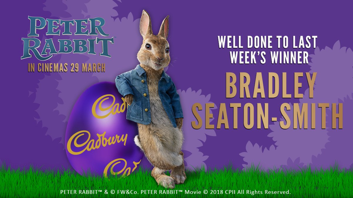 Cadbury_SA's tweet image. Bradley is taking home a Cadbury &amp;amp; PETER RABBIT™ MOVIE hamper this Easter. And you could too! Visit cadbury.co.za to stand a chance to win. Unwrap the Joy within. T&amp;amp;C’s apply.