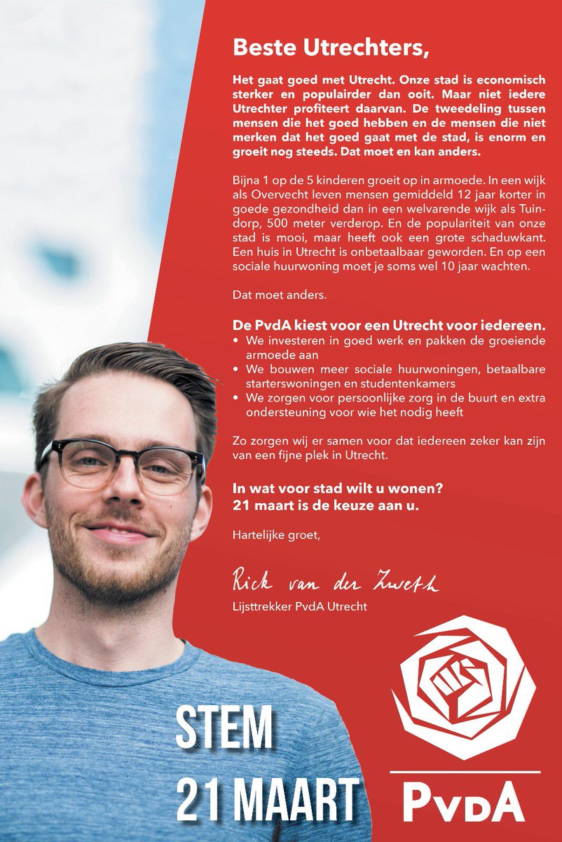 frankkools's tweet photo. Daarom @pvdautrecht. Ga stemmen morgen #GR2018 #utrechtvooriedereen https://t.co/ppKl29uyy3