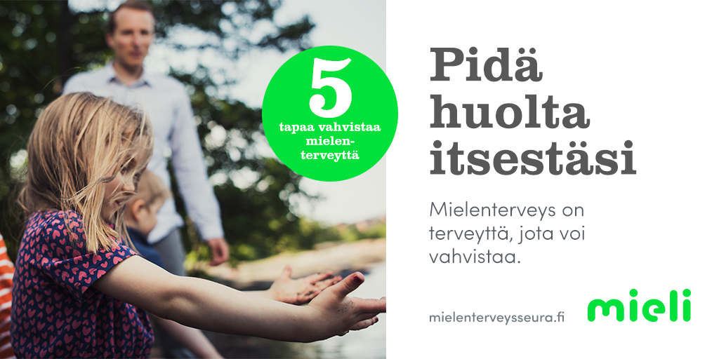 mielenterveys's tweet photo. Hyvää onnellisuuden päivää! Hyvä arki muodostuu itsestä huolehtimisesta ja asioista, jotka tuottavat iloa. #Mielenterveys on terveyttä, jota voi vahvistaa esimerkiksi näillä viidellä tavalla: https://t.co/SV60tYQJ1b https://t.co/4UvE1x3gcr