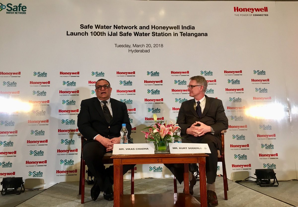 SangitaGhalay's tweet photo. Best-in-class #technology and a committed team are key differentiators for the #Honeywell #SafeWaterNetwork initiative in #Telangana - Vikas Chadha, President, @Honeywell_India https://t.co/0pT33cT4qN