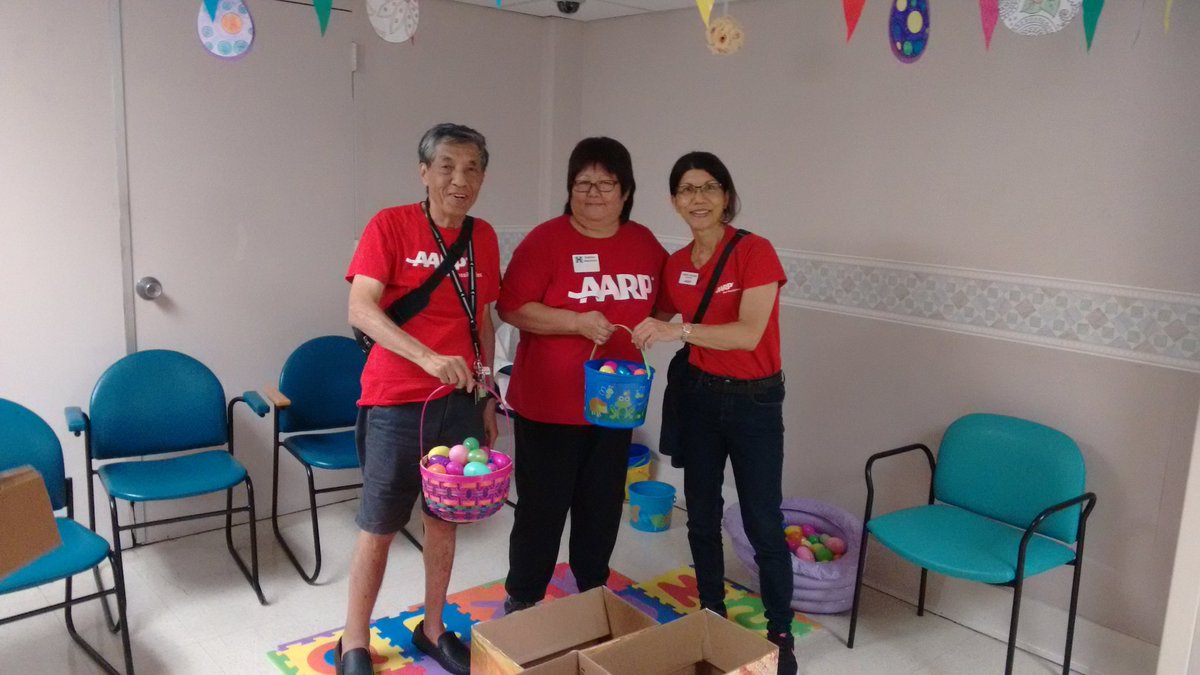 pnish75's tweet photo. Bringing Easter cheer to the Maluhia Nursing Facility.  The smiles on their clients faces made it all worthwhile. @AARPHawaii #AARPHIserv. https://t.co/E5p7LxD9h3