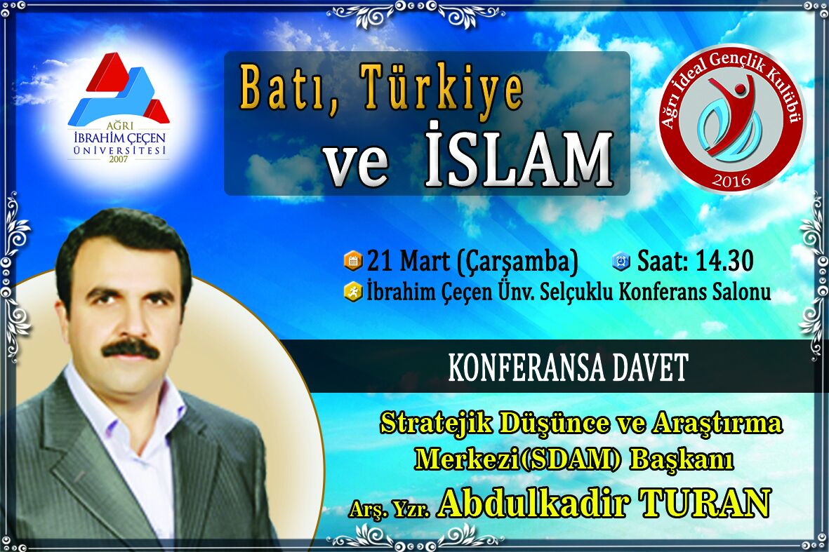 ❗DUYURU ❗

Yarın Arş.Yzr. Abdulkadir TURAN Hocanın Katılımıyla Gerçekleştireceğimiz Konferansa Bayan-Erkek Tüm Kardeşlerimiz Davetlidir.

<a href="/AkadirTuran72/">Abdulkadir Turan</a>