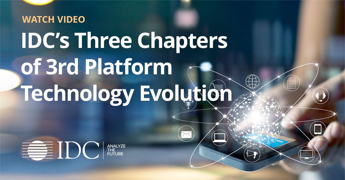 IDCAP's tweet photo. .@IDC has been talking about the #3rdPlatform since 2007. Find out about the 3 chapters of evolution that have defined & will continue to define #technology & #innovation over the next 10 years. https://t.co/AVknnjpoUC https://t.co/5Kv6Ic2KfV