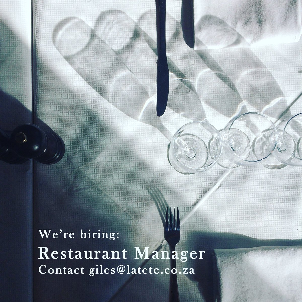 La_Tete_CT's tweet photo. Wanted, get in touch if you think this is you. Restaurant manager, La Tête https://t.co/jFvML6N7U3