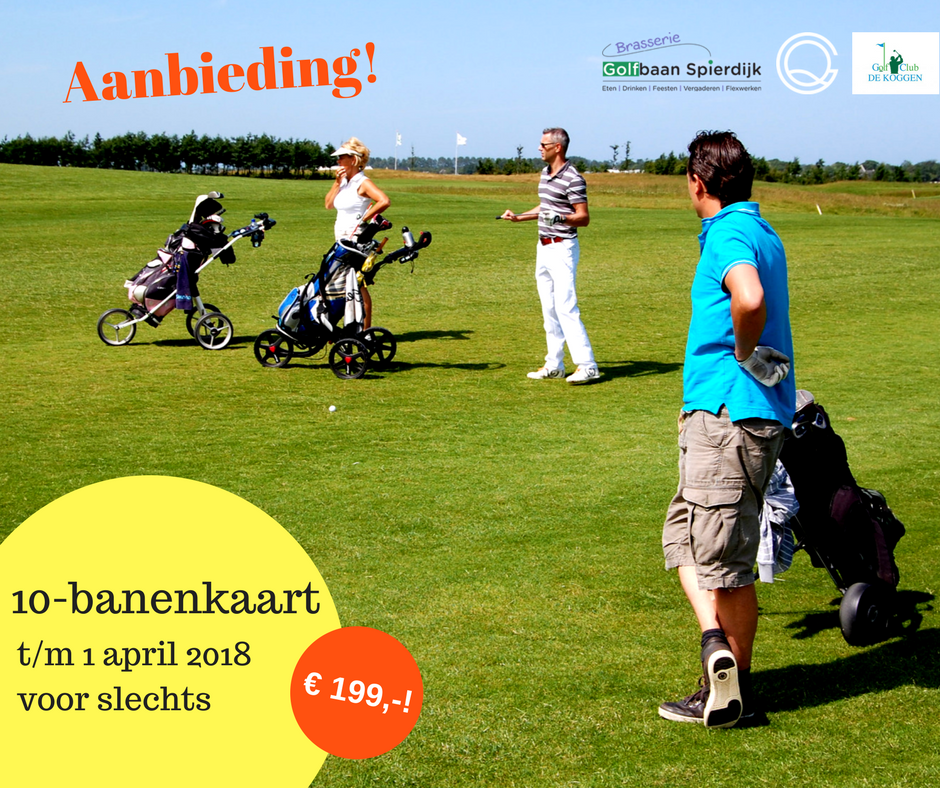 Een mooie start van een nieuw golfseizoen: onze 10-banenkaart kost slechts € 199,-! Aanbieding is geldig t/m 1 april!