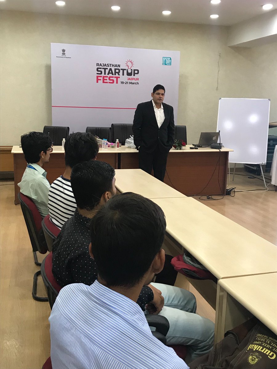 RajITday's tweet photo. “Do not mix your personal expenses with business expenses” - Mr. Alok Patnia (Founder TaxMantra) #RajasthanITDay #StartupFest #StartupSessions https://t.co/lzFgaNcoXE
