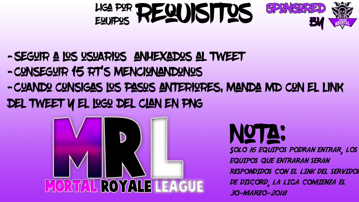 Mortal Royale League tweet media