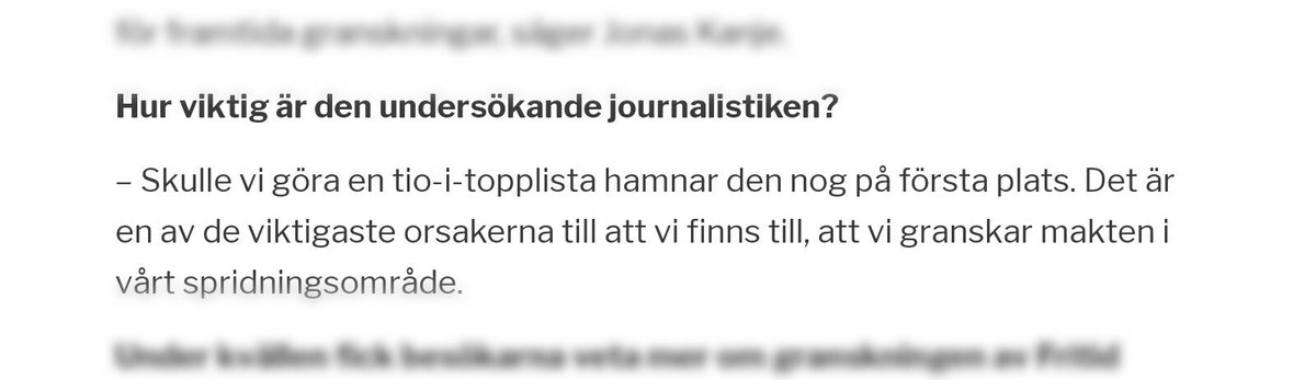 Inte konstigt att #gräv18 hamnade i Helsingborg med en sådan inställning från chefredaktören. Föredömligt med klarspråk ibland!

hd.se/2018-03-19/man…

#journalistik #helsingborg <a href="/hdhbg/">Helsingborgs Dagblad</a>