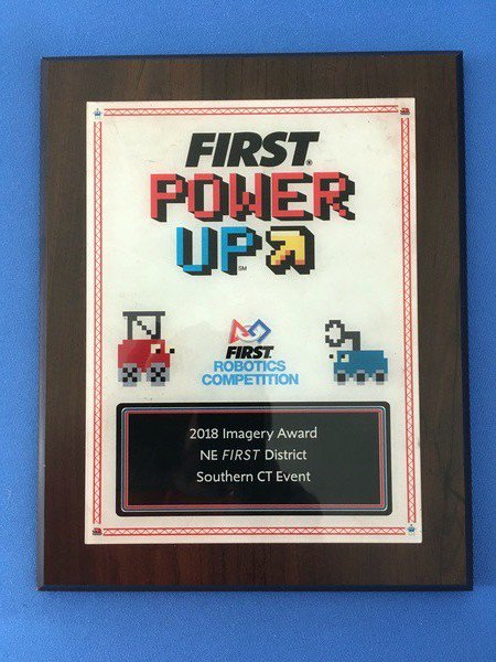 Our team is so honored to have received the Imagery Award at the Southern CT Event, this past weekend. #FIRSTpowerup #NESouthCT