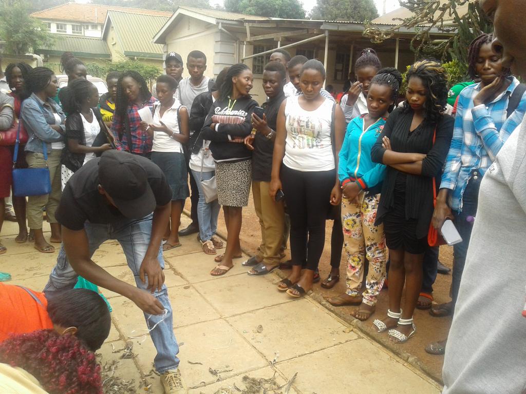 KobusingeRose1's tweet photo. The young people coming up for climate action!  This was briqquete making after the Go-green week @Makerere University .
 #EarthHourUG  #Connect2Earth #SimbawOmuti #EarthHourWalk 
#EarthHour https://t.co/s1RQgjmxKk