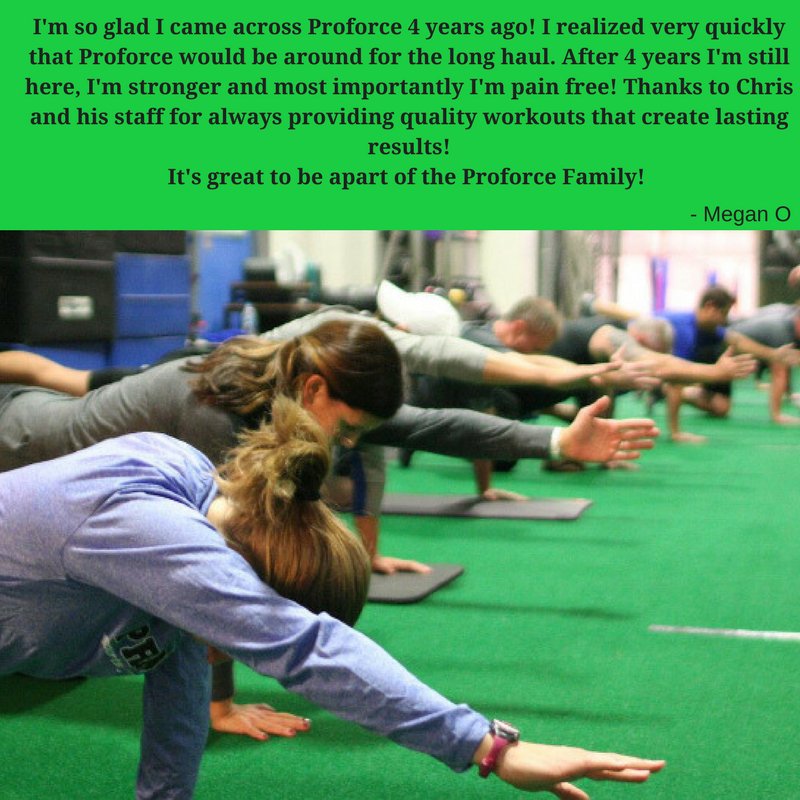 PF_Train_Insane's tweet photo. #TestimonialTuesday Have pain when you workout? Want to workout with people that care about you? Try ProForce FREE for a week! You won't regret it.
#Results #Proven #proforcetraining #longevity #backedbyscience #FREEWeek https://t.co/VgtSt4HMuQ
