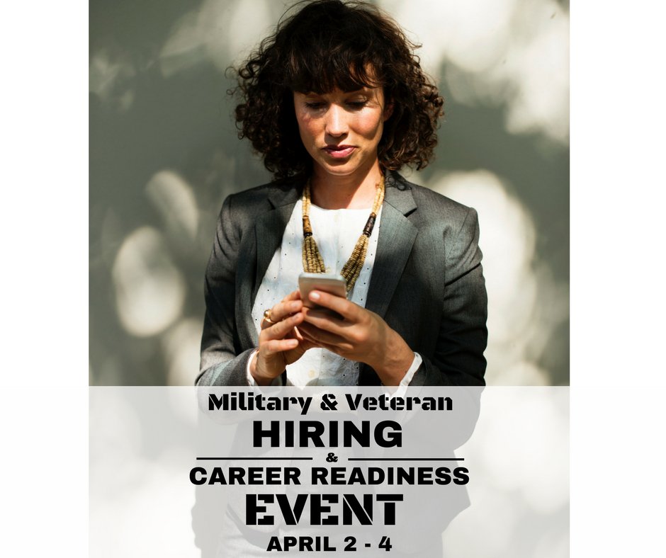 Tired of waiting for a call back?

Take advantage of free Military &amp; Veteran Career Readiness &amp; Hiring Event

April 2rd – Networking Event 
April 3rd – Career Readiness Workshops 
April 4th – Hiring Event (25+ employers)

Register: palmettowarriorconnection.org/career
#JobsForVets #VeteranJob