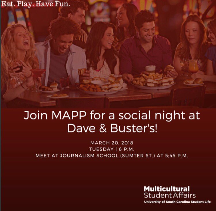 Join us Tonight at Dave &amp; Buster's! Transportation will be provided 🤗 Sign up using the link below

docs.google.com/document/d/1Oj…