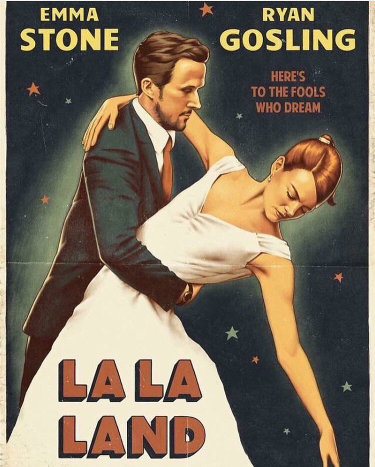 Afiche Old Fashion de La La Land. Bellísimo para añadirlo  a la colección 🖤.
